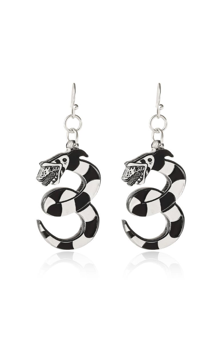 BEETLEJUICE Enamel Sandworm Earrings, Main, color, Multi