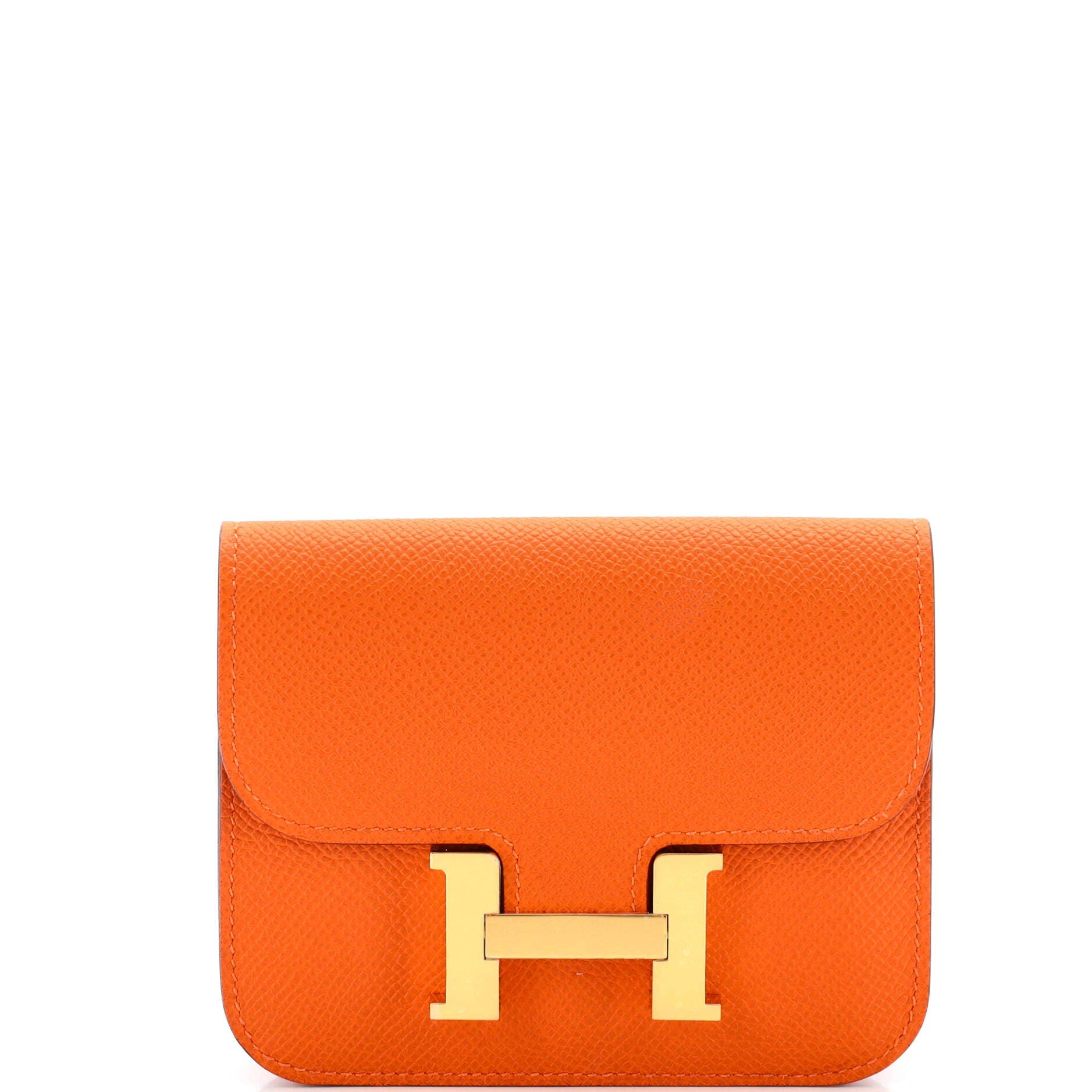 Constance Slim Wallet Epsom, Main, color, Orange H