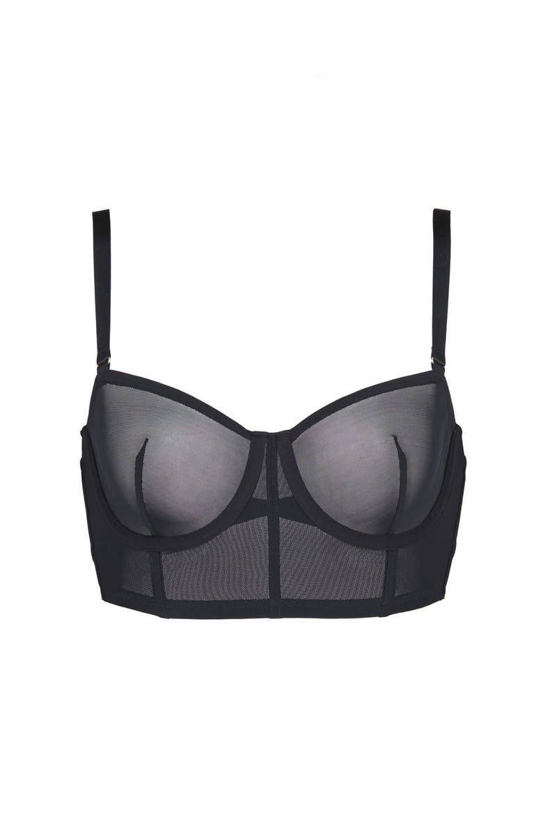 CUUP The Longline Bra Mesh, Alternate, color, Black