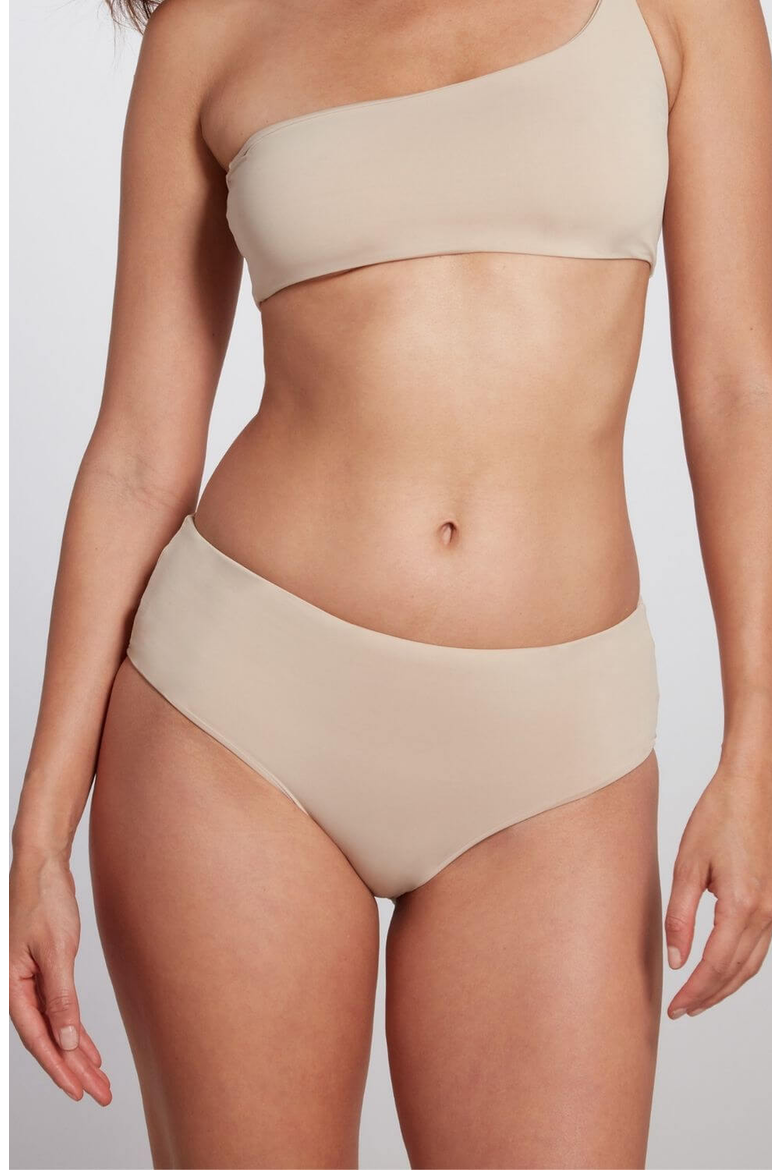 Serena Hipster Bikini Bottom, Alternate, color, Camel
