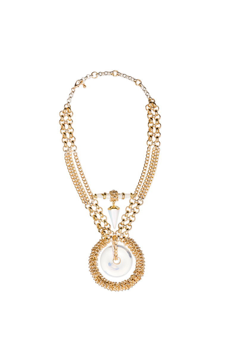 Lunaversoul Journey of a Lightworker Necklace, Main, color, Gold