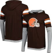 New Era Men's New Era Brown Cleveland Browns Long Sleeve Hoodie T-Shirt