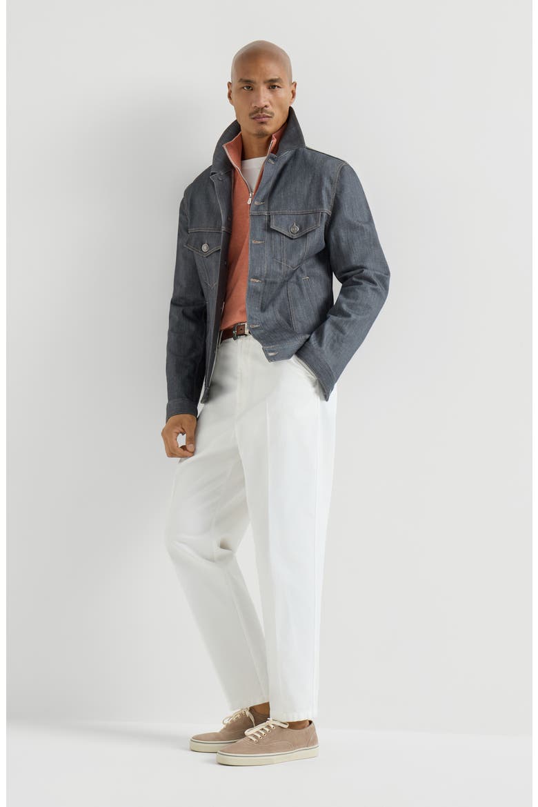 Cashmere sweater with half zip, Alternate, color, Apricot
