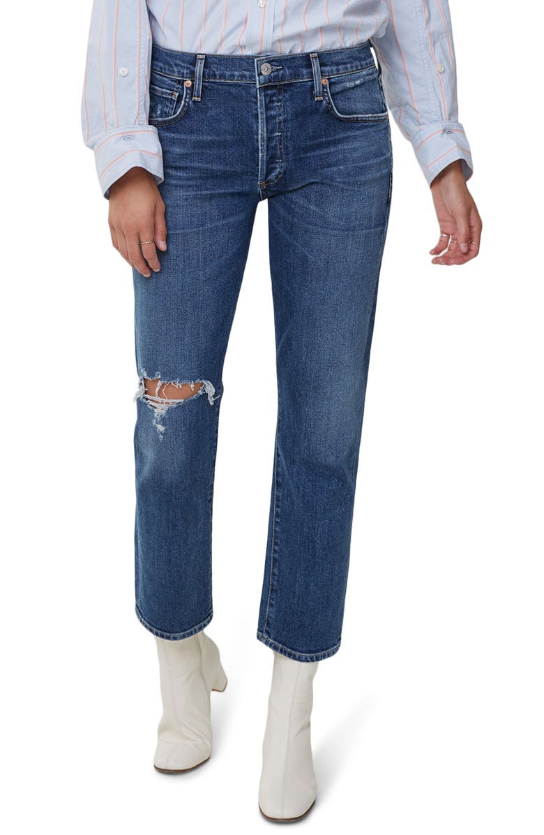 Citizens of Humanity Emerson Ripped Ankle Slim Fit Boyfriend Jeans, Main, color, 