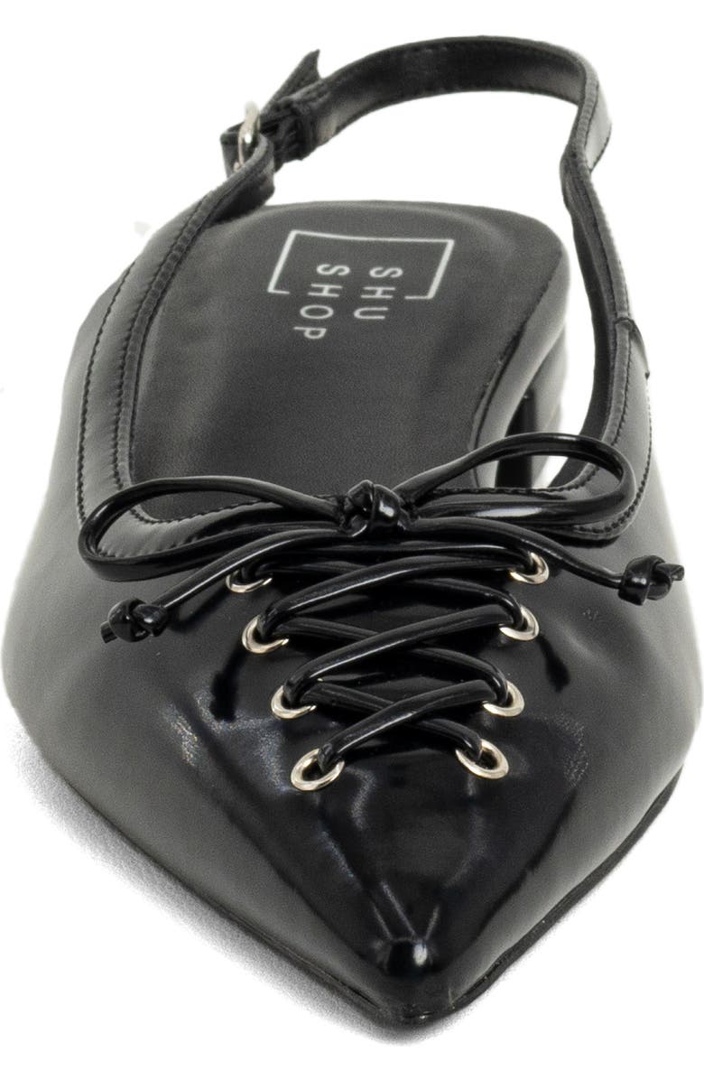 SHUSHOP Amy Slingback Flat, Alternate, color, Black