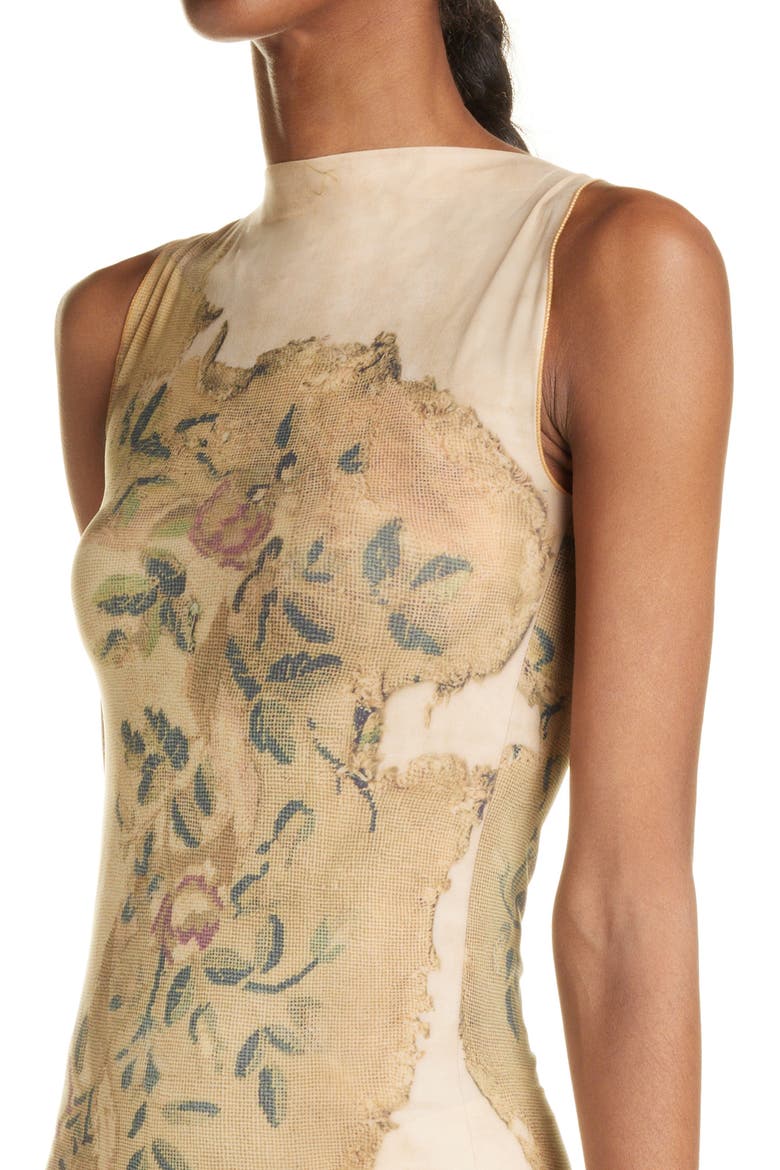 acne studios beige seamless midi dress Eika Rug Print Midi Dress (Women)