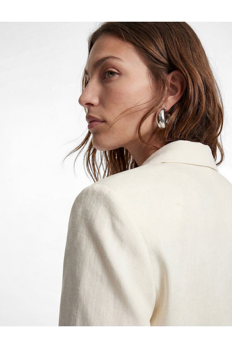 Classic Fit Textured Blazer with Pockets, Alternate, color, OFF WHITE