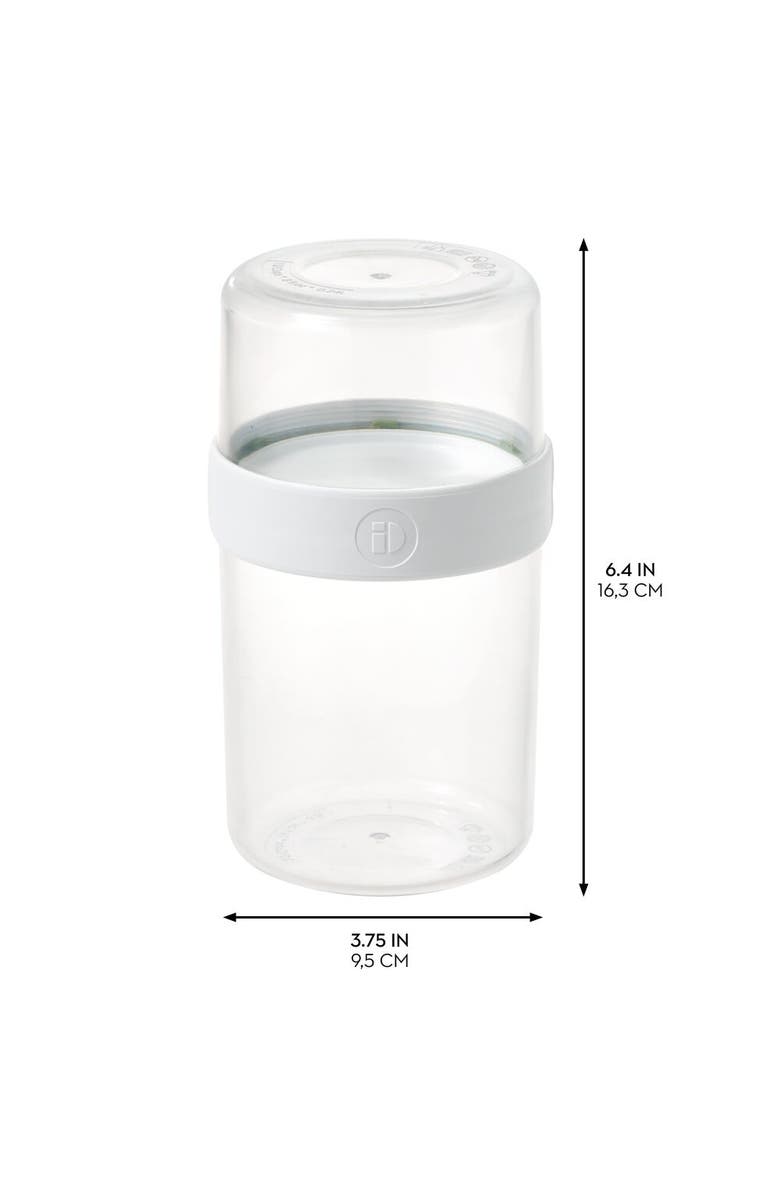 iDesign Medium Stack 'n Snack Food Containers - Set of 4 - Clear/White, Alternate, color, 
