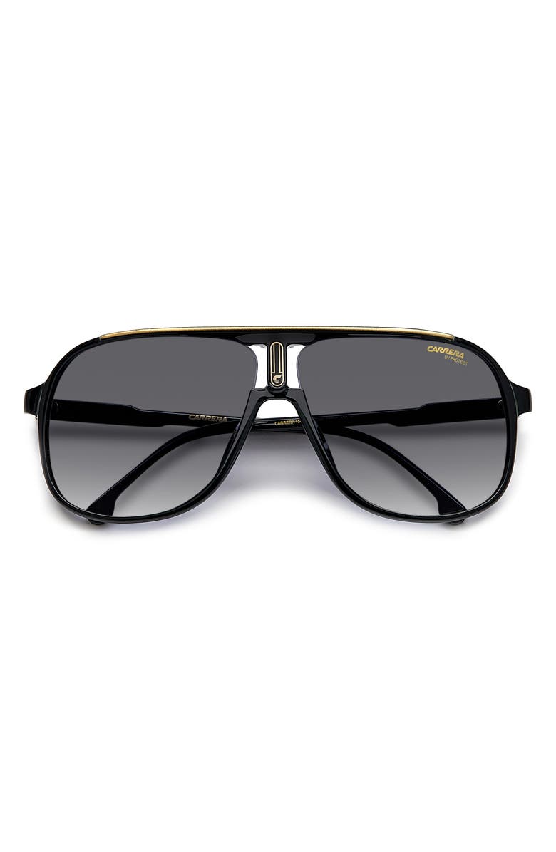 Carrera Eyewear 62mm Gradient Polarized Oversize Rectangular Sunglasses, Alternate, color,