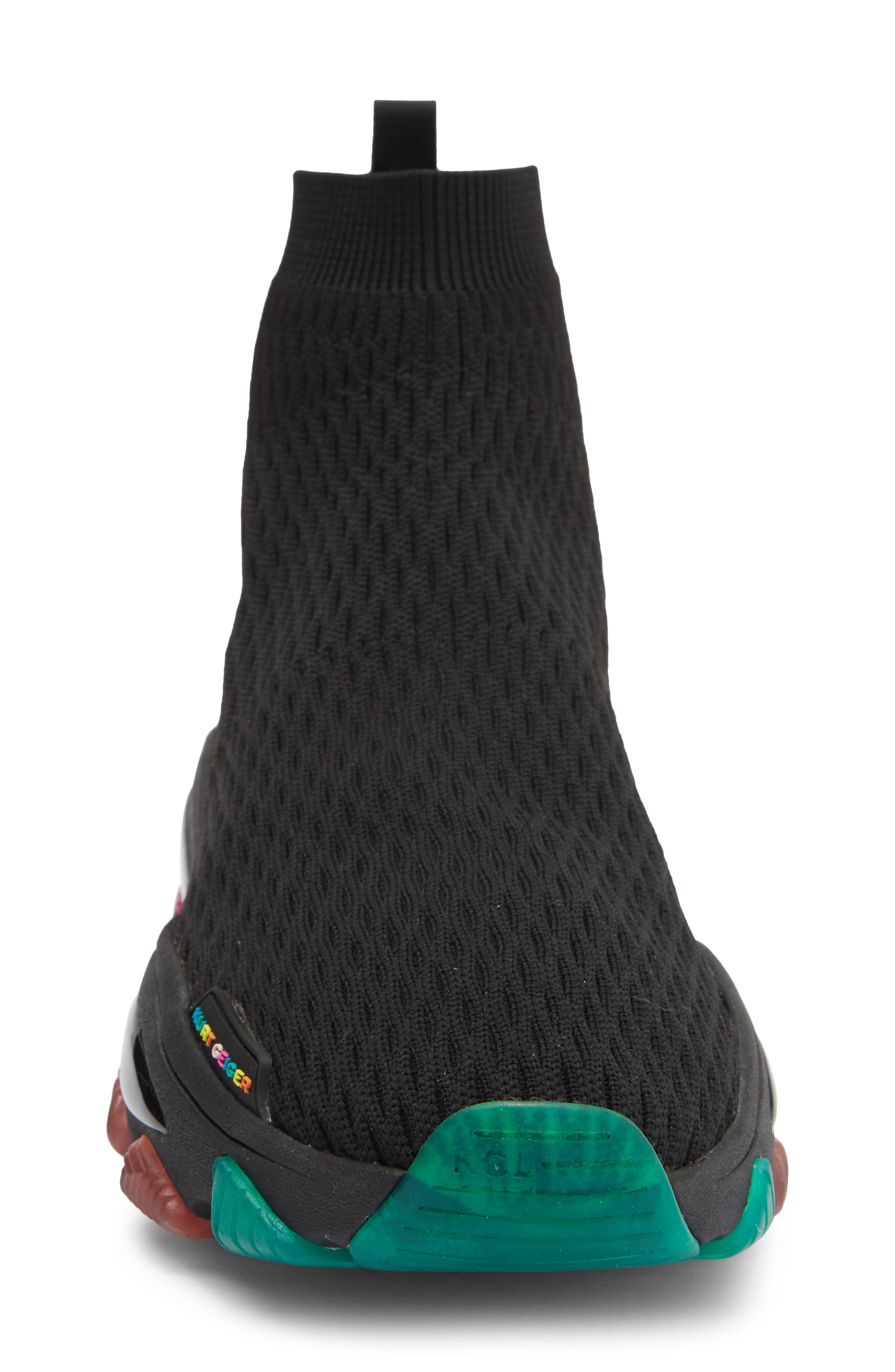 Kurt Geiger London Lettie Sock Sneaker, Alternate, color, Black/ Combo
