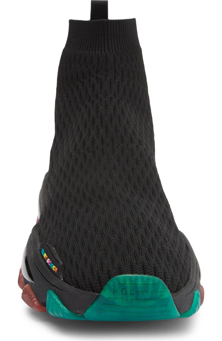 Kurt Geiger London Lettie Sock Sneaker, Alternate, color, Black/ Combo