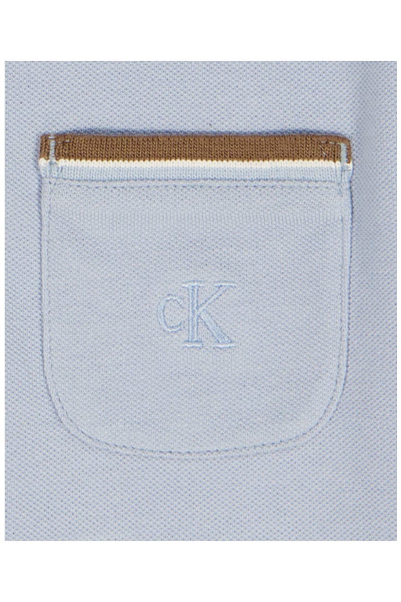 Tipped Cotton Polo & Shorts Set, Alternate, color, BLUE ASSORTED