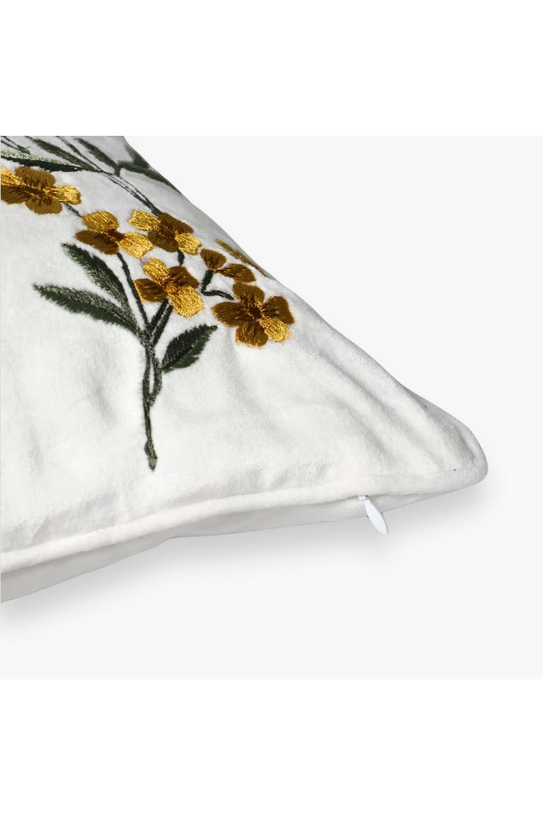 Ziva Cotton Velvet Throw Pillow Cover, Alternate, color, Mustard