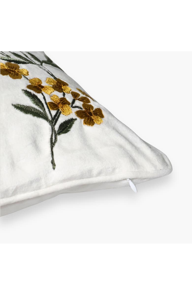 Banyan & Birch Ziva Cotton Velvet Throw Pillow Cover, Alternate, color, Mustard