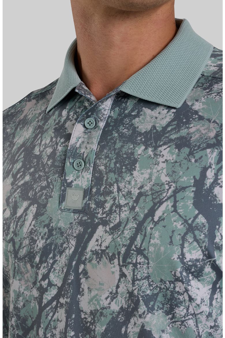 Evolution Ridge Abstract Print Performance Golf Polo, Alternate, color, STEALTH MODE DARK