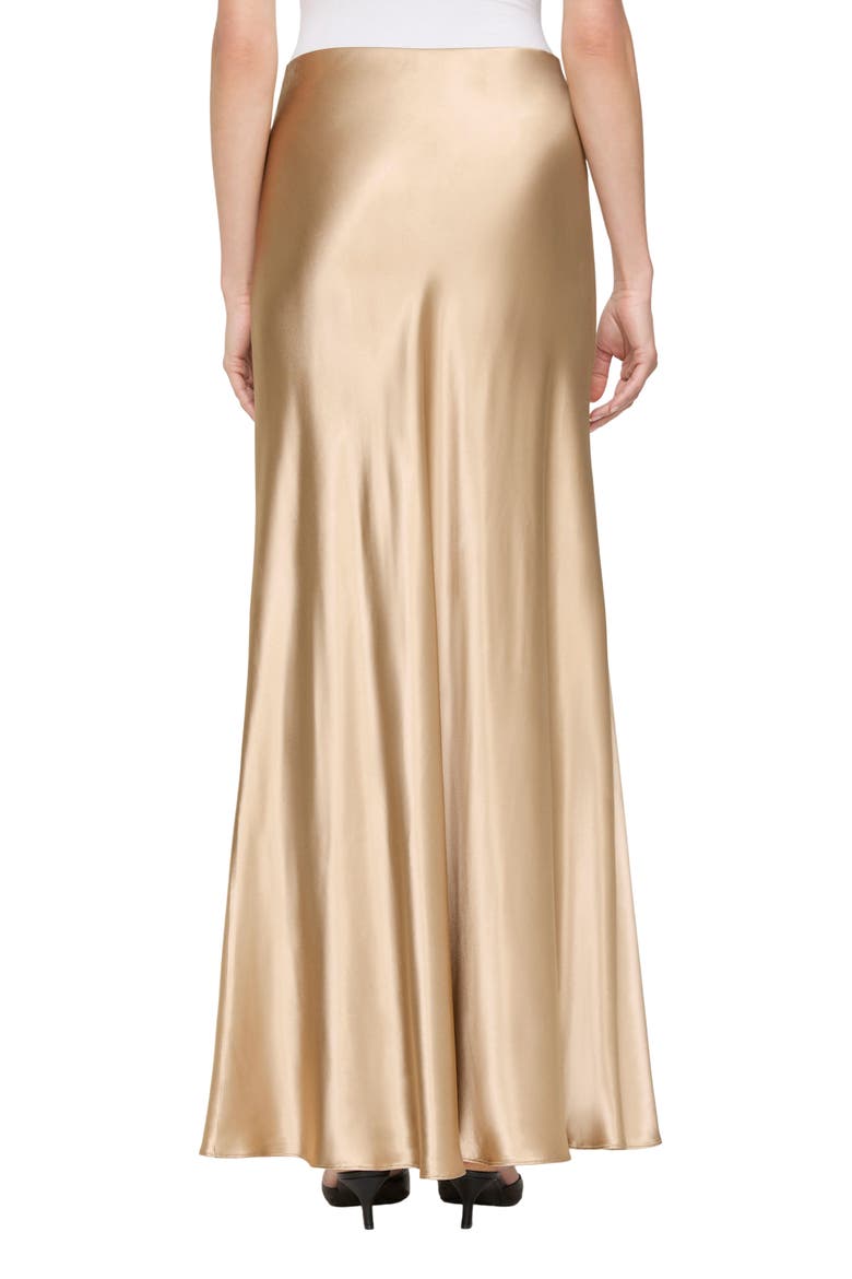 Bias Cut Stretch Silk Satin Maxi Skirt, Alternate, color, NATURAL