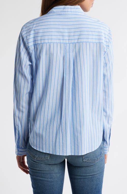 BEACHLUNCHLOUNGE BEACHLUNCHLOUNGE CANDY STRIPE COTTON BLEND BUTTON-UP SHIRT