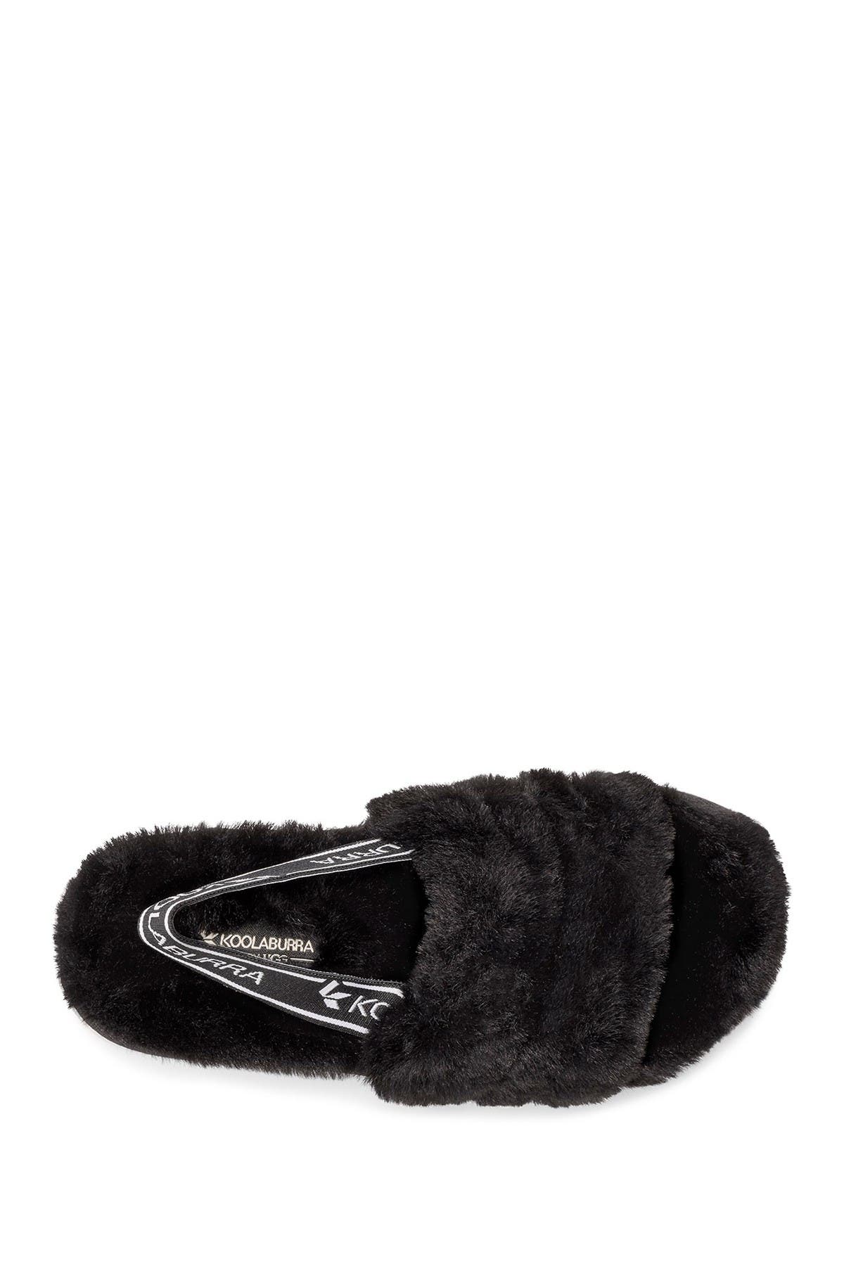 Koolaburra by UGG<sup>®</sup> Fuzz'n Faux Fur Slipper Sandal, Alternate, color, 