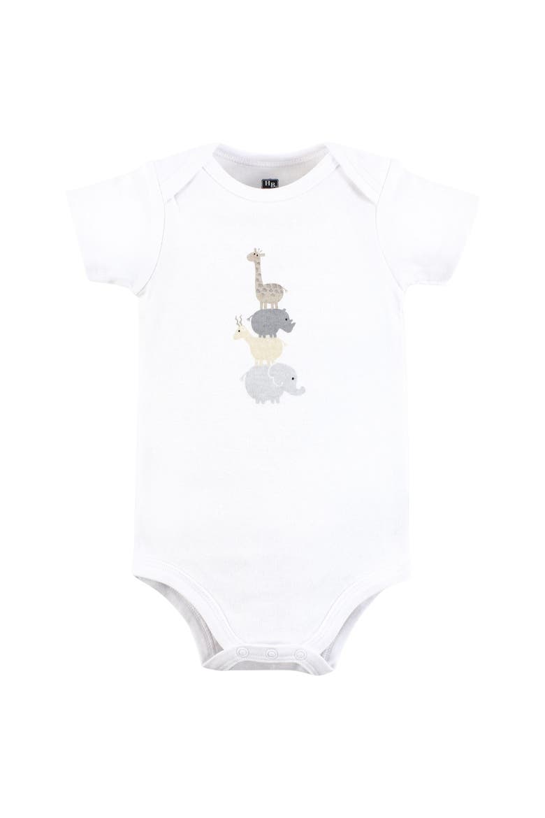 Cotton Bodysuits 3-Pack, Alternate, color, Safari Friends