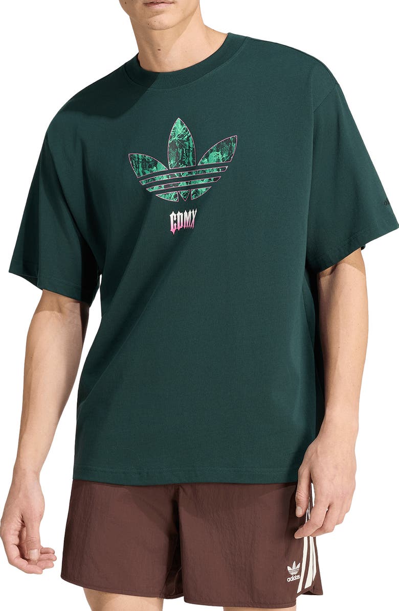 adidas Mexico City Cotton Graphic T-Shirt, Main, color, Shadow Green/ Black