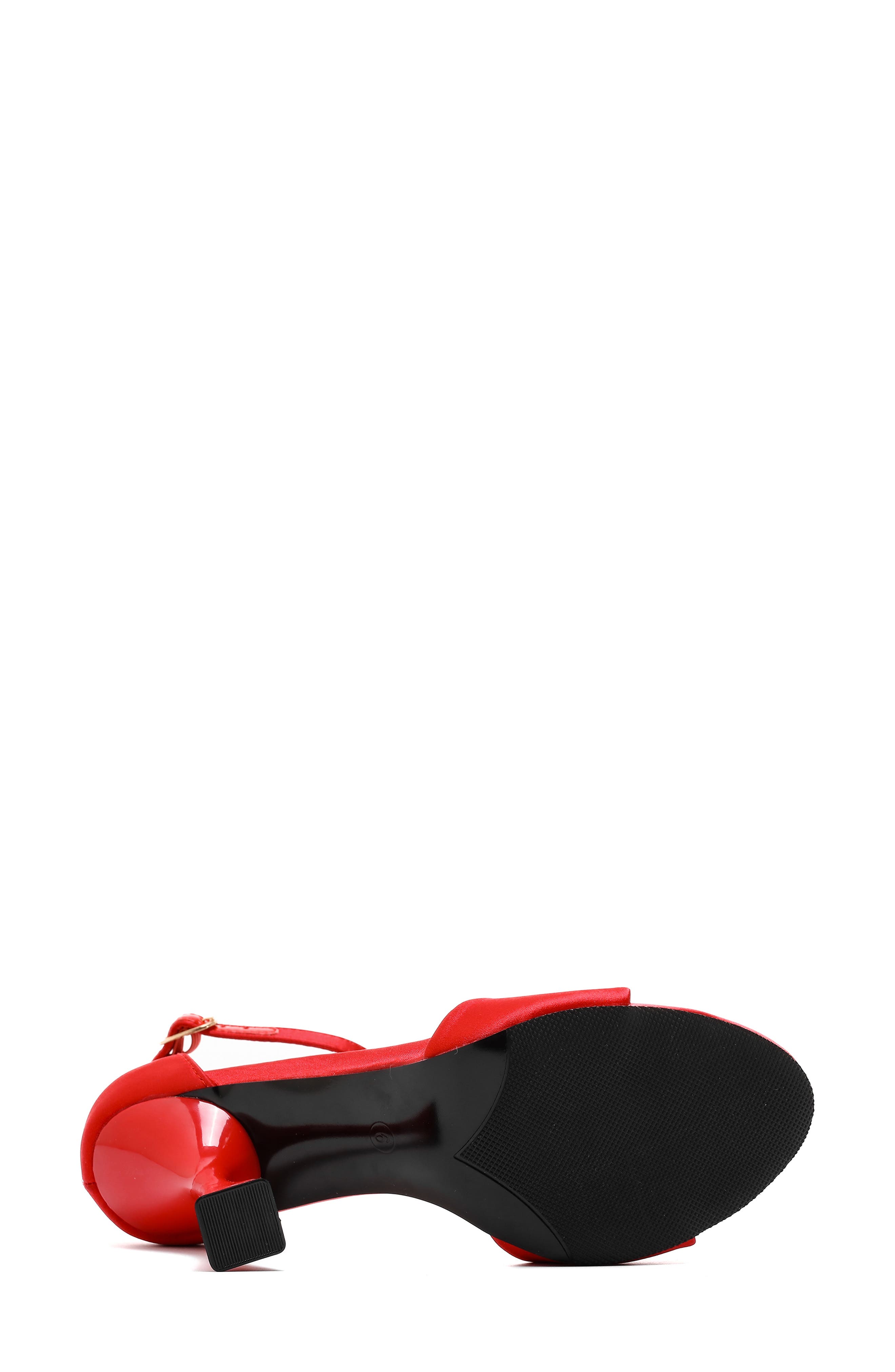Cher Ankle Strap Sandal, Alternate, color, RED