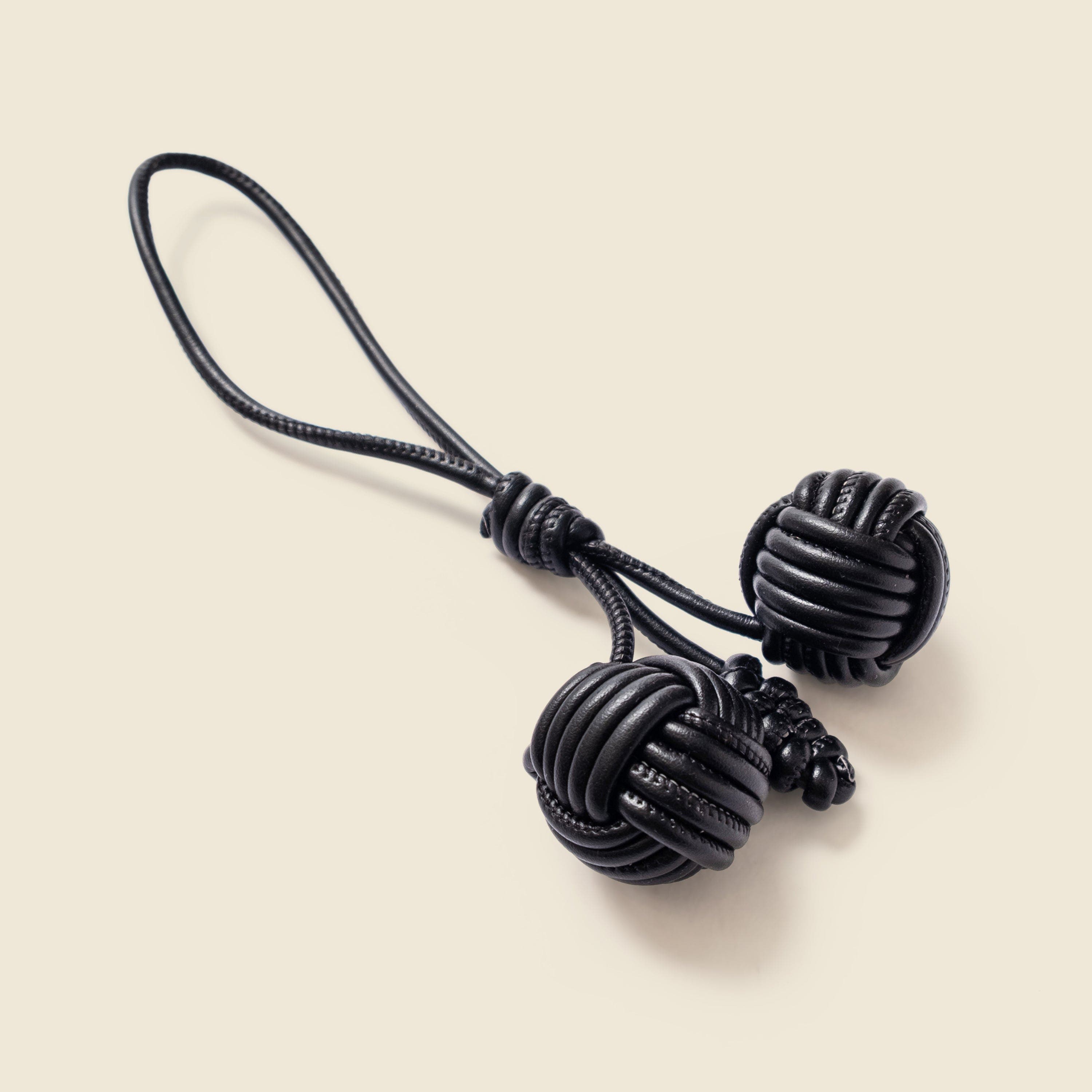 Casupo Vegan Leather Tassel Bag Charm, Main, color, Black