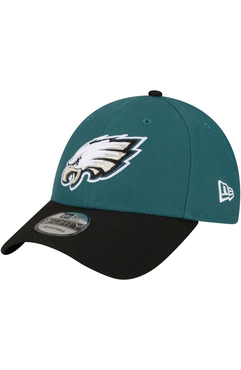 New Era Men's New Era Midnight Green/Black Philadelphia Eagles The League Two-Tone 9FORTY Adjustable Hat, Main, color, Green