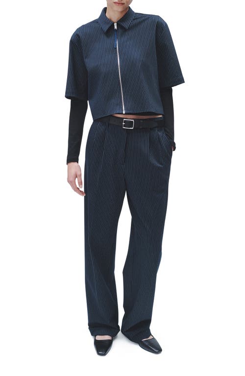 Rag & Bone Marianne Pinstripe Ponte Pants In Navy Stripe