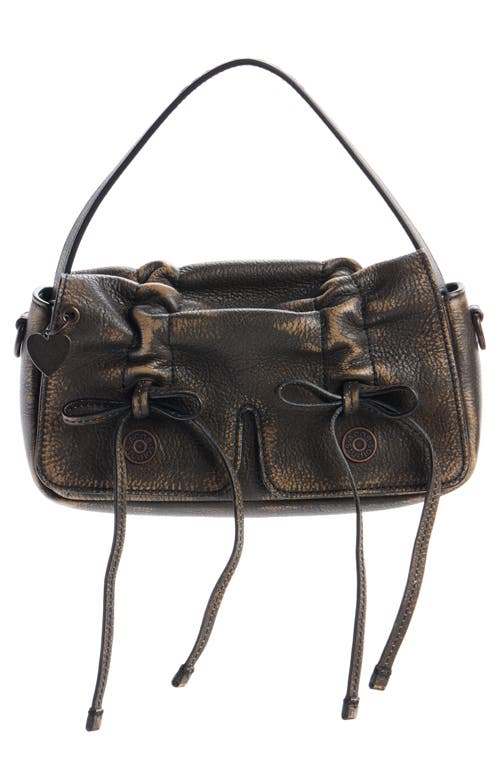 Acne Studios Multipocket Leather Shoulder Bag in Dark Brown/beige at Nordstrom