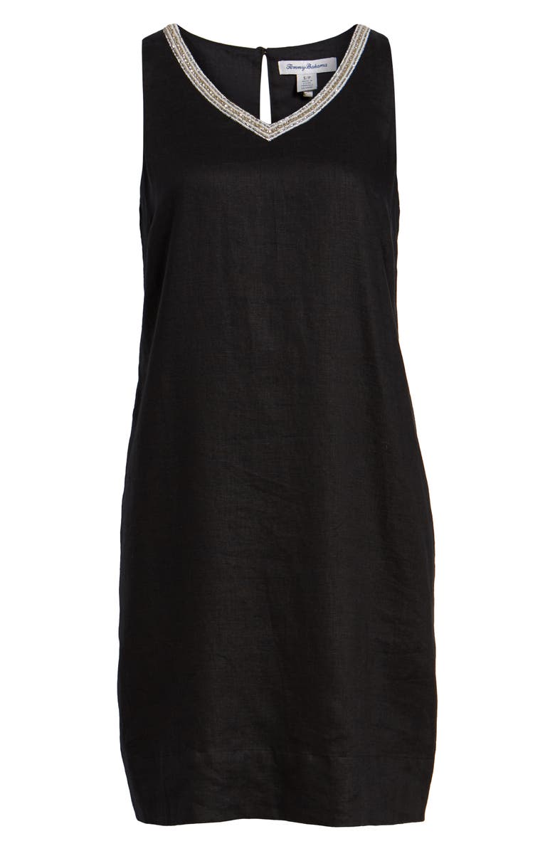 Tommy Bahama Linen Embellished Shift Dress, Alternate, color, 