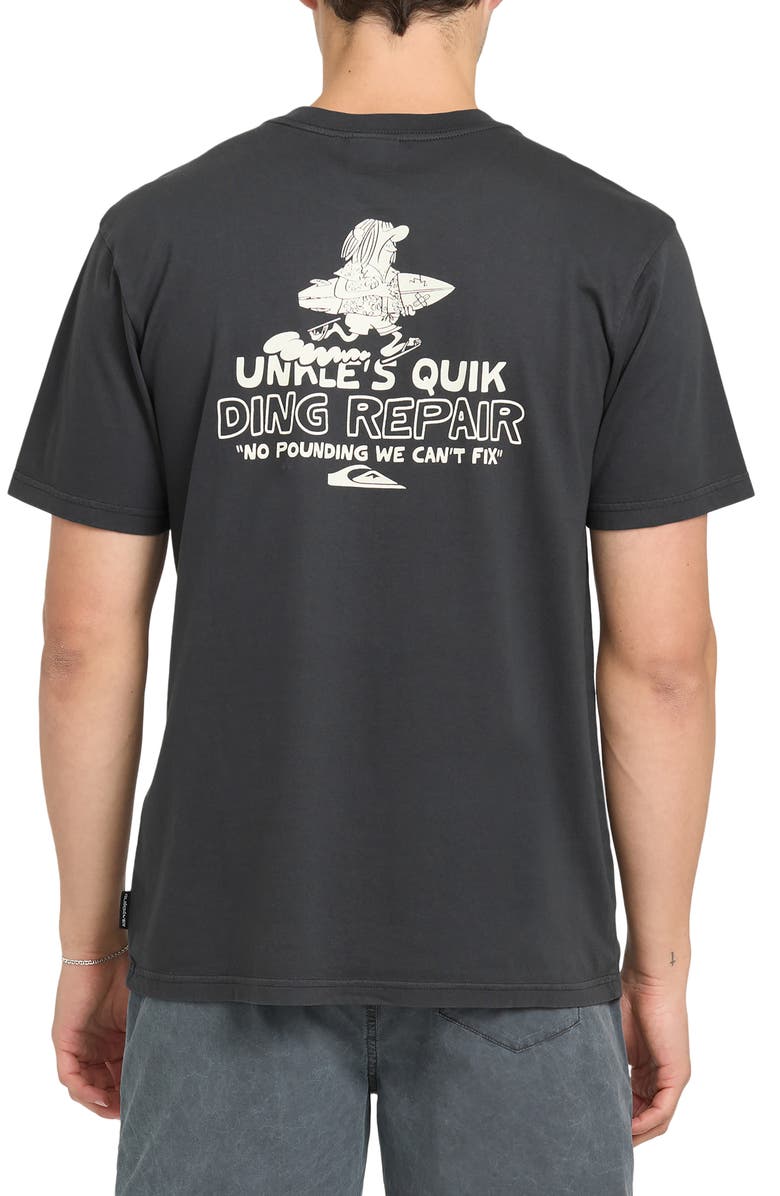 Quiksilver Unkles Ding Repair Cotton T-Shirt, Alternate, color, Phantom