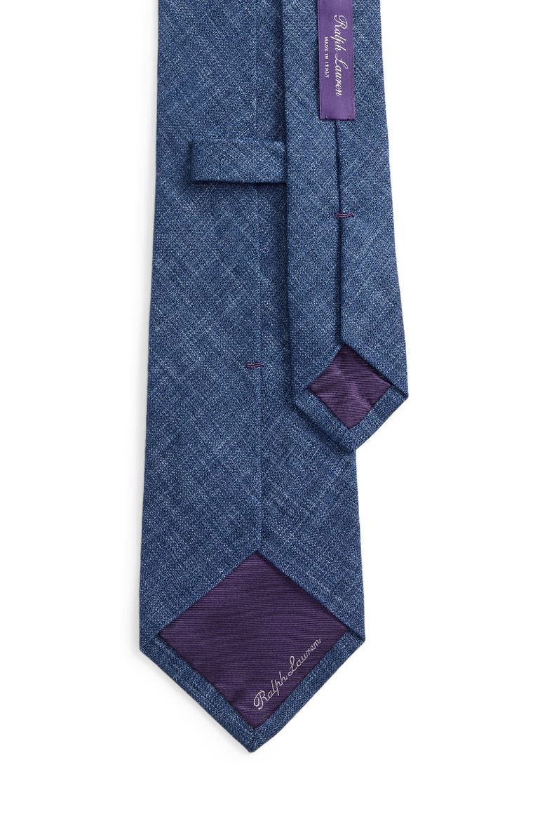 Délavé Linen Blend Tie, Alternate, color, BLUE