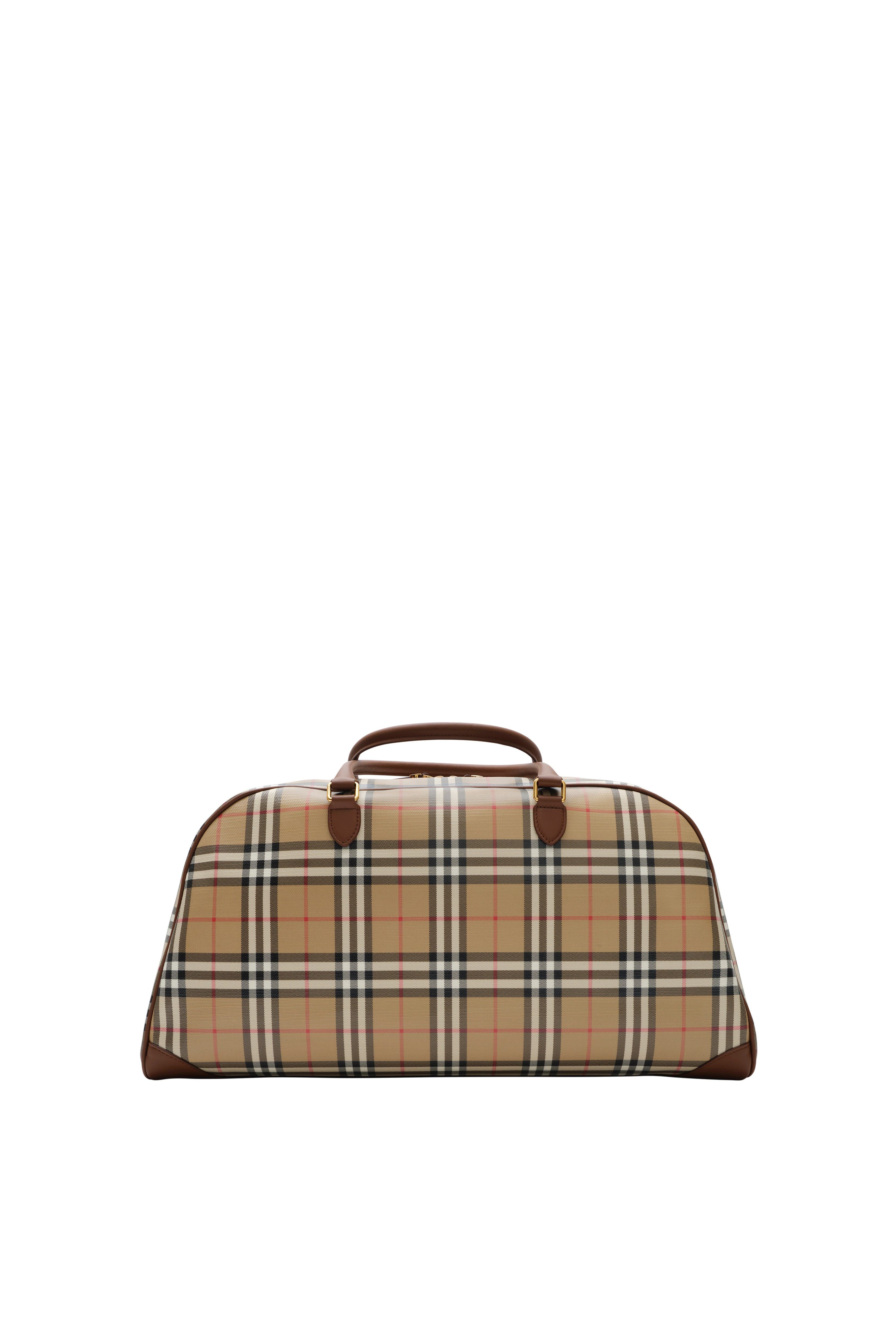 Burberry Check Holdall, Alternate, color, Archive Beige