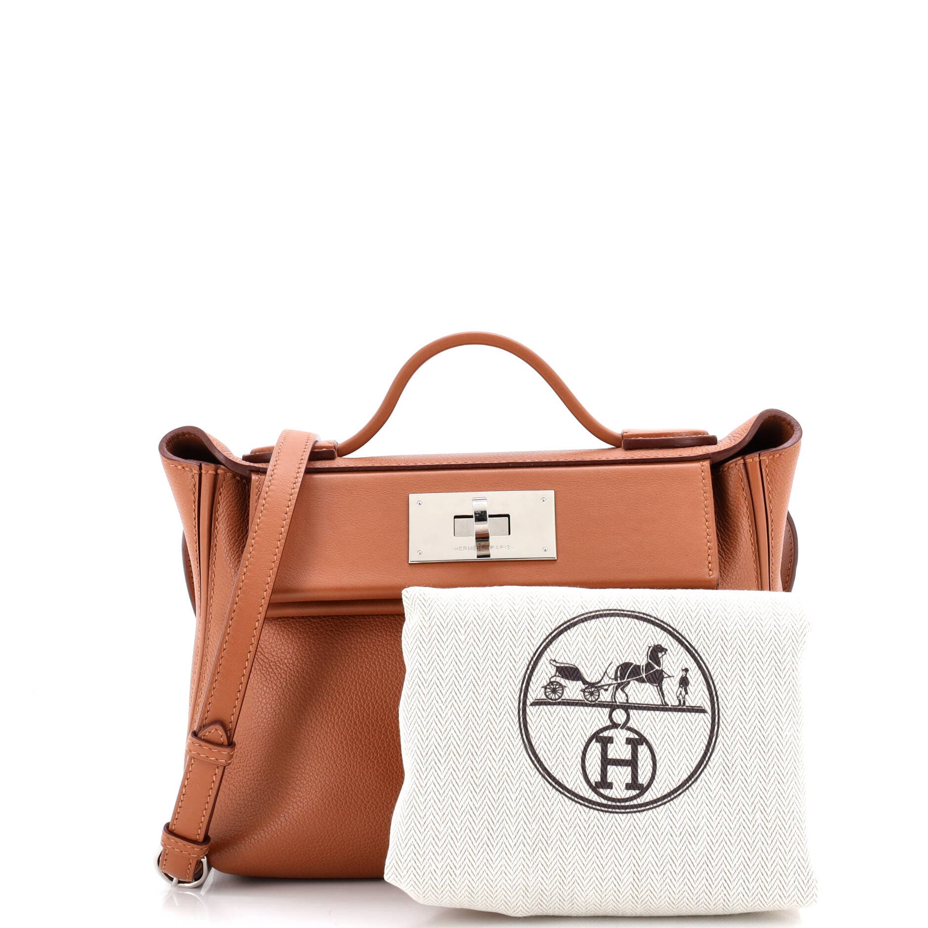 Pre-Owned Hermes 24/24 Bag Evercolor with Swift 21, Alternate, color, Gold