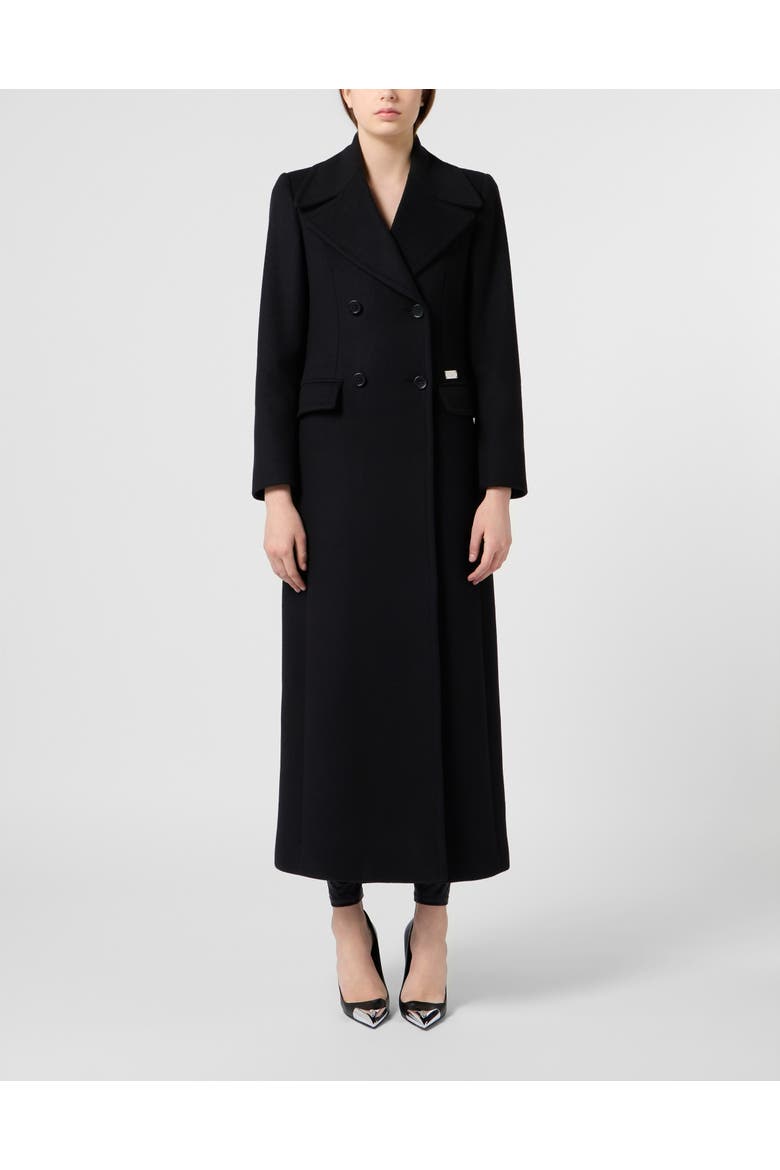 Duke Long Coat Baroque Skull Women, Main, color, black