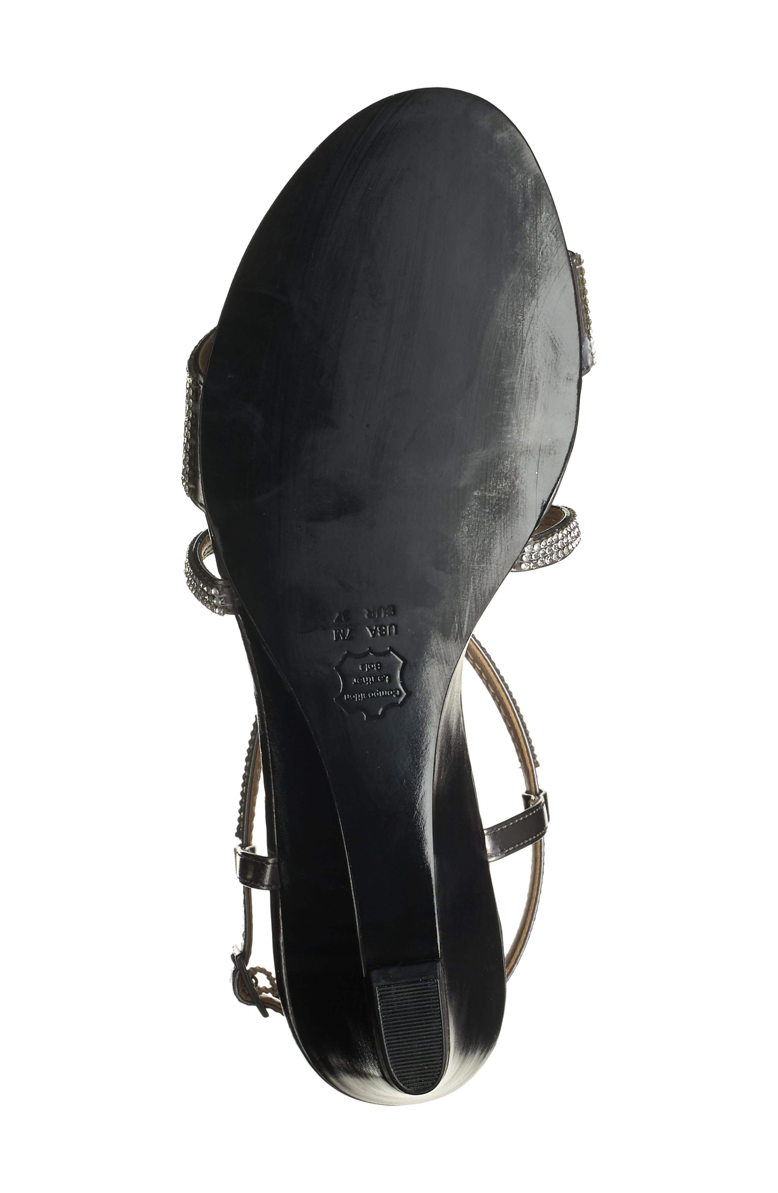 Nina Rhinestone Strappy Wedge Sandal, Alternate, color, 