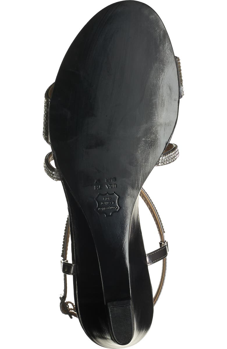 Nina Rhinestone Strappy Wedge Sandal, Alternate, color,