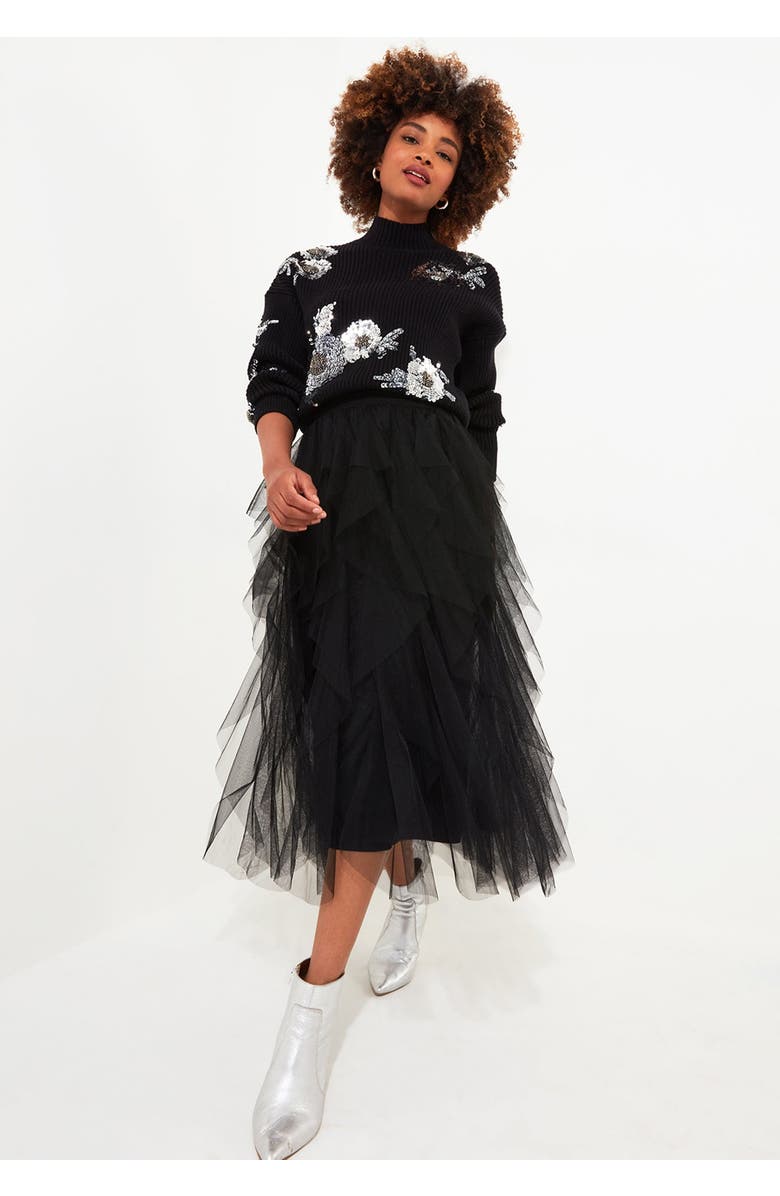 Joe Browns Tulle Midi Skirt, Main, color, Black