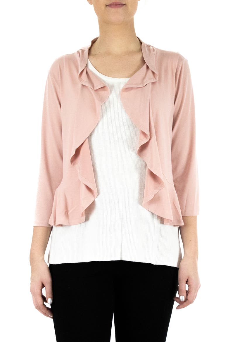 Mesh Dot Bolero Cardigan, Main, color, BLUSH