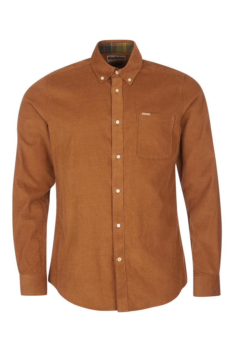 Ramsey Tailored Fit Corduroy Button-Down Shirt, Alternate, color, SANDSTONE