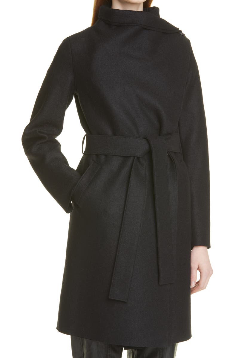 Harris Wharf London Volcano Belted Pressed Wool Coat, Alternate, color, 