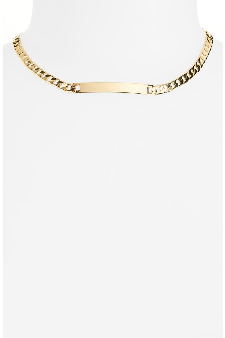 Simone Curb Link Choker Necklace, Alternate, color, HIGH POLISH GOLD TONE