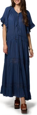 SAACHI Knit Trim Maxi Dress