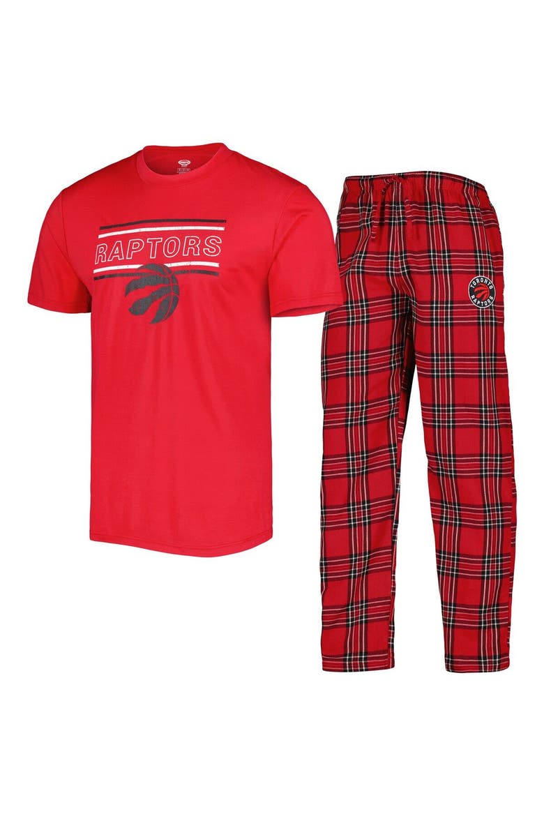 Men's Concepts Sport Red/Black Toronto Raptors Badge T-Shirt & Pajama Pants Sleep Set, Main, color, Red