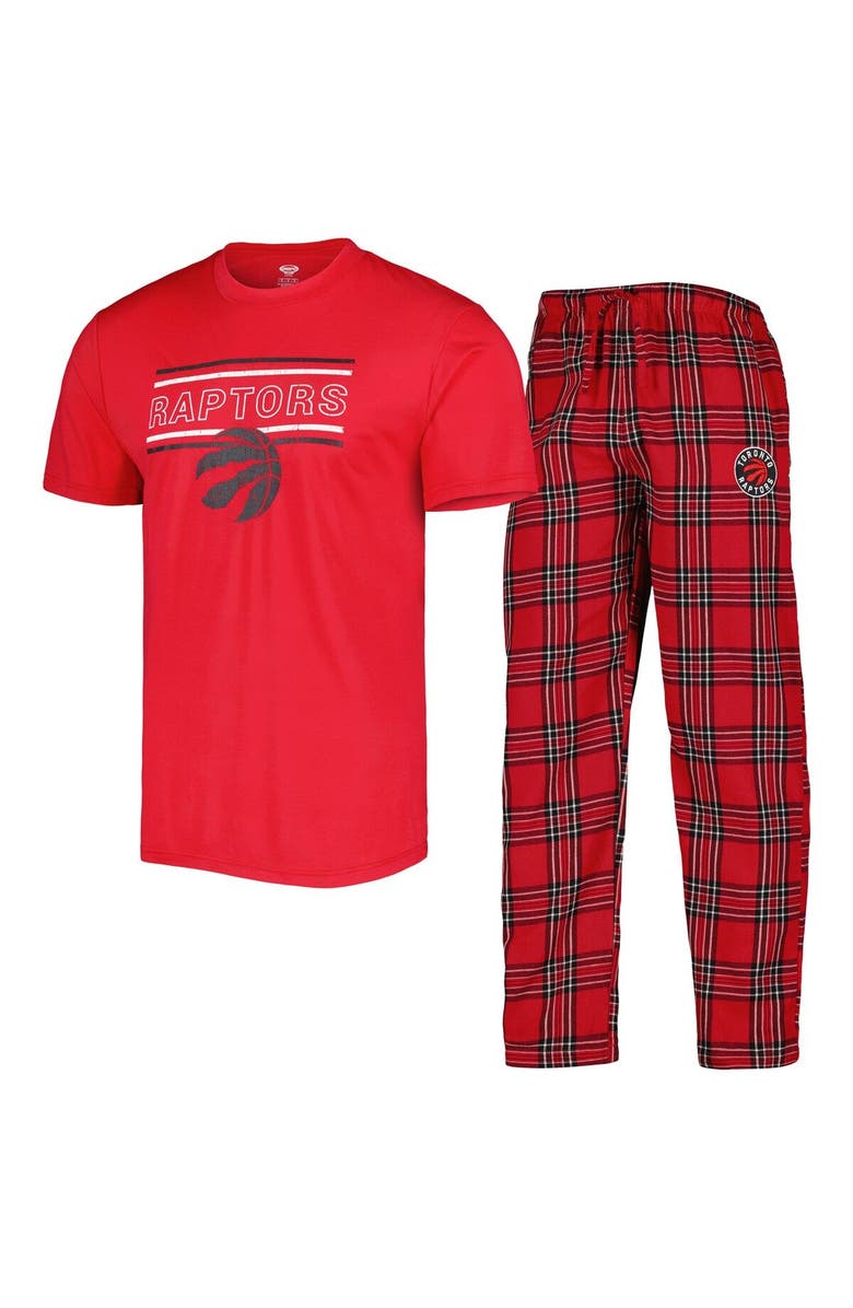 CONCEPTS SPORT Men's Concepts Sport Red/Black Toronto Raptors Badge T-Shirt & Pajama Pants Sleep Set, Main, color, Red