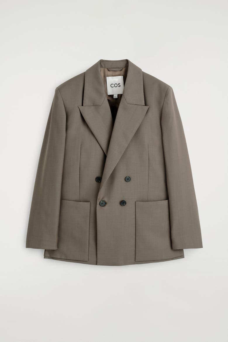 Double-Breasted Wool-Twill Blazer (Women) | Nordstrom