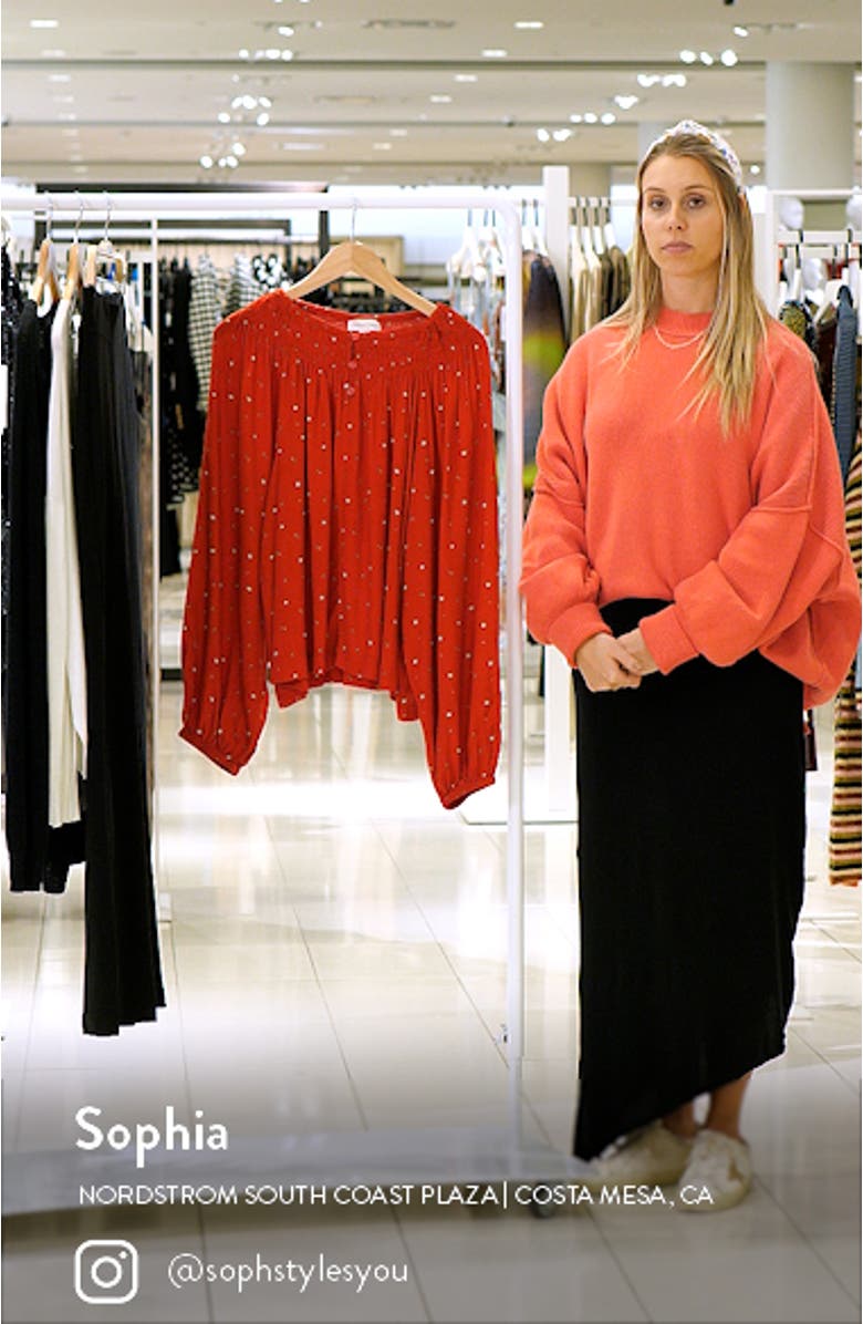 Smocked Detail Popover Top, sales video thumbnail