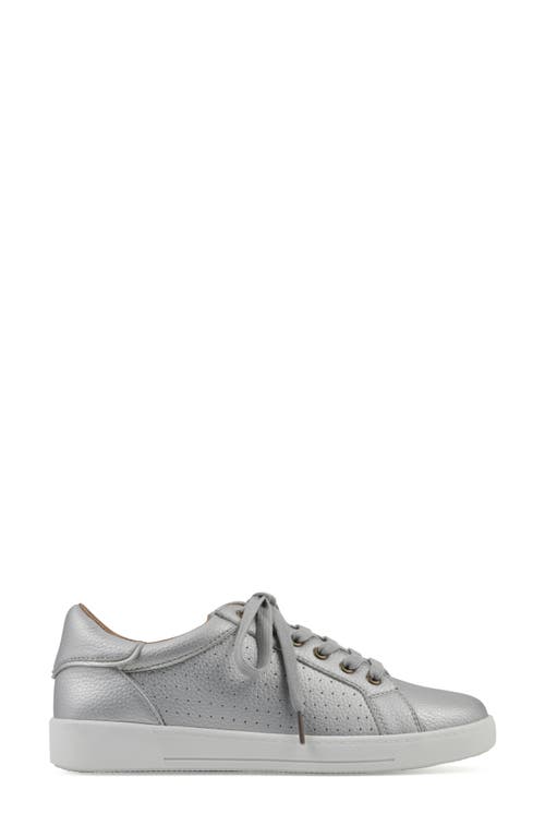 White Mountain Footwear Uniform Sneaker In Silver Smooth