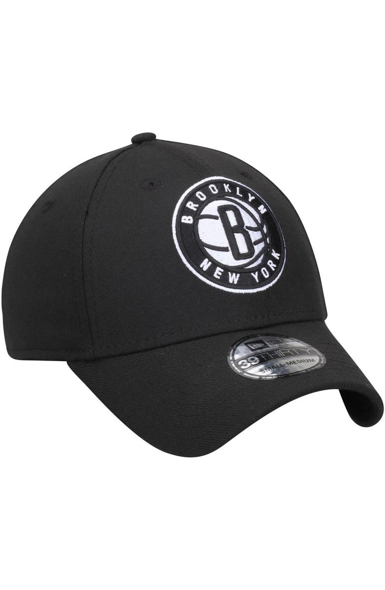 New Era Men's New Era Black Brooklyn Nets Team Classic 39THIRTY Flex Hat, Alternate, color, Black