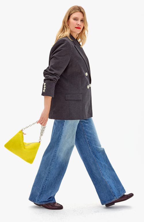 Clare V . Genuine Calf Hair Flat Clutch With Tabs In Yellow